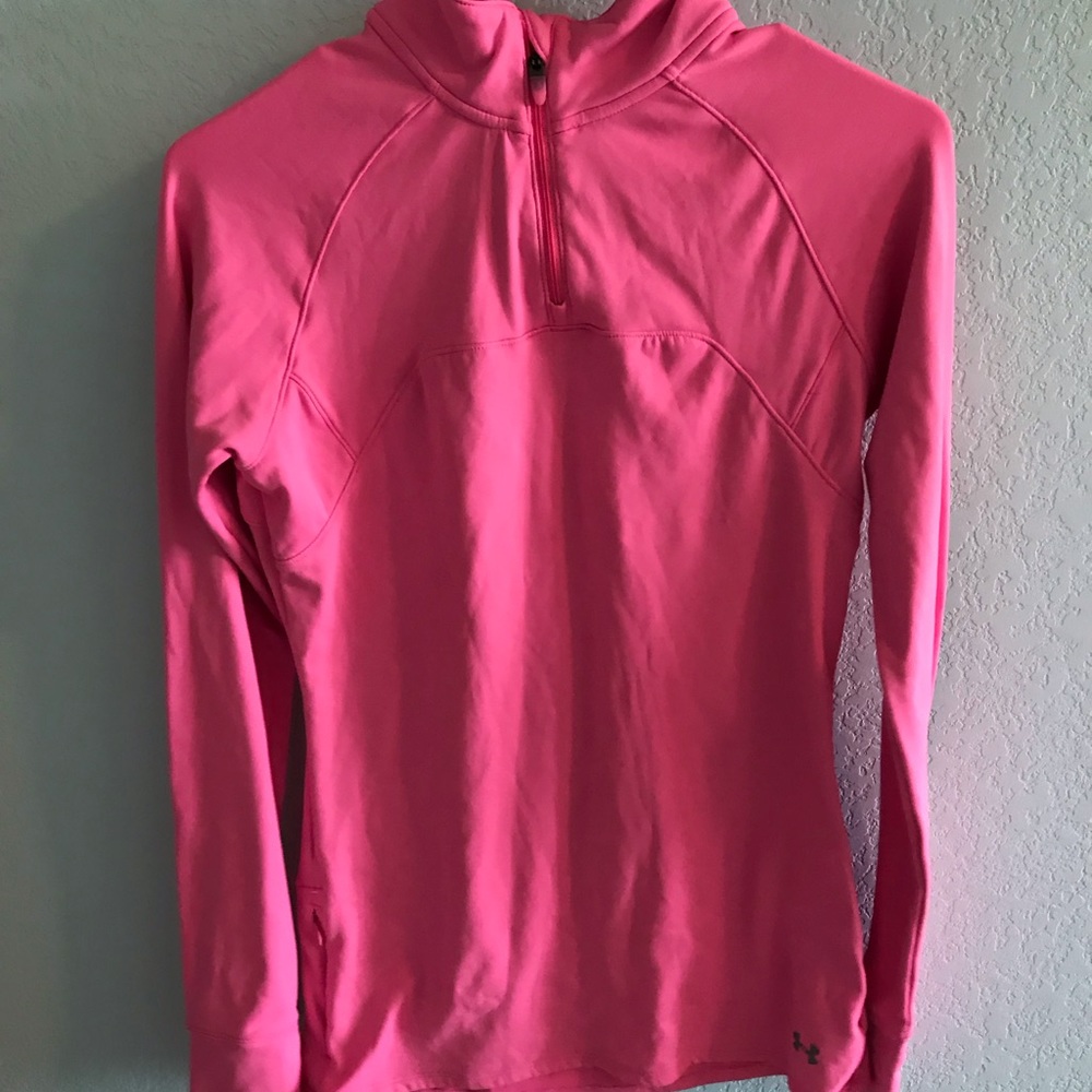 Under Armour hot pink LS half-zip